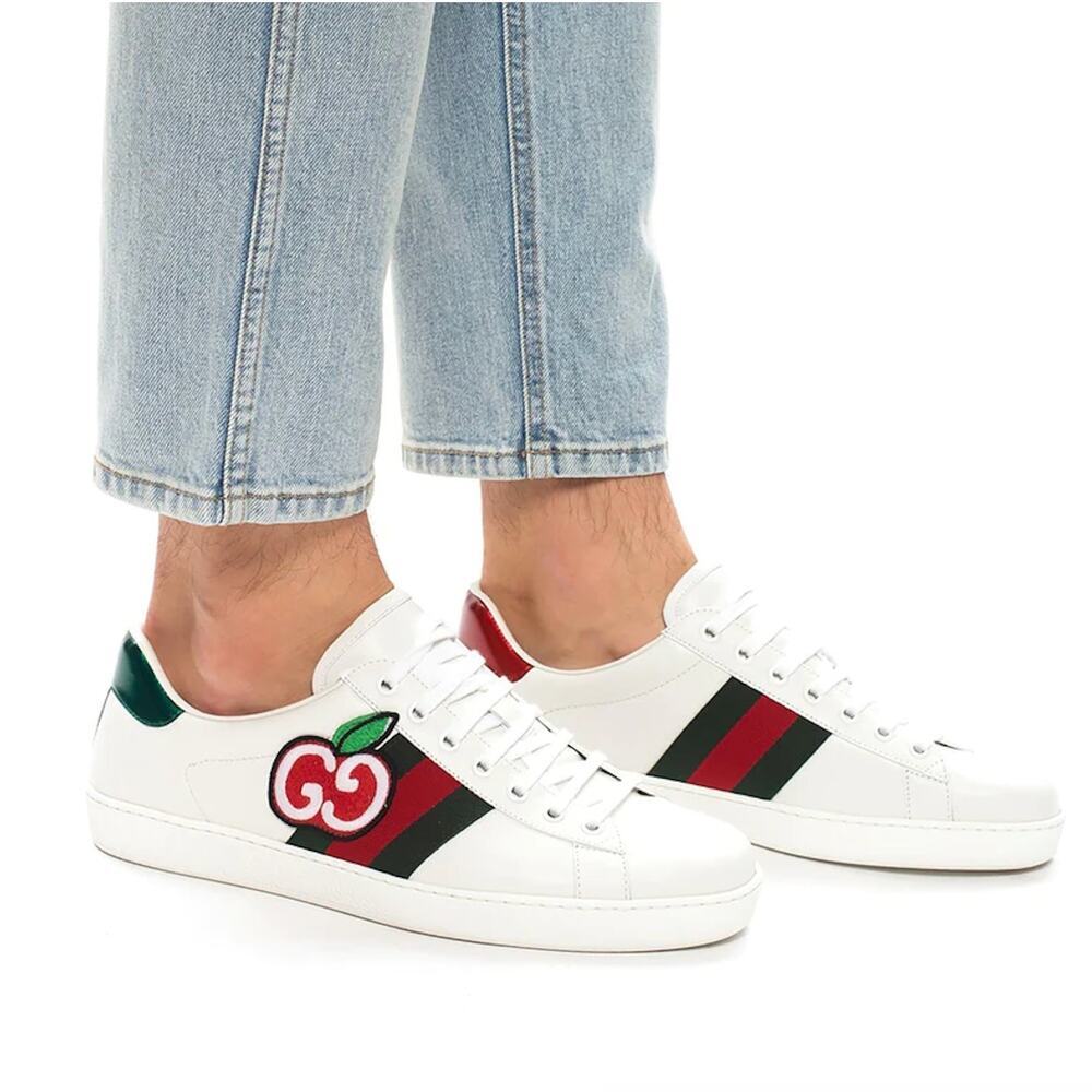 NIB Gucci man GG Apple Ace Shoes Size 6 - Picture 6 of 16